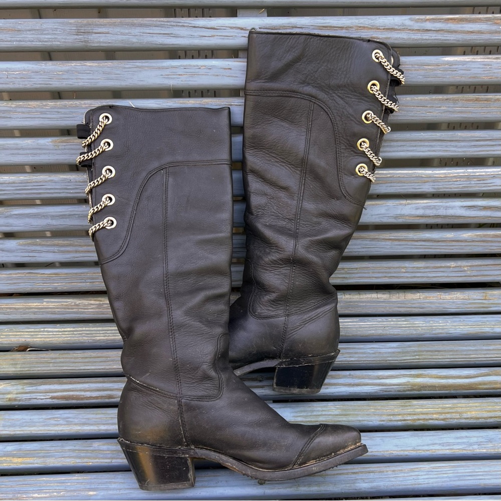 Vintage Harley Davidson Western Style Heeled Boots - Picture 2 of 11